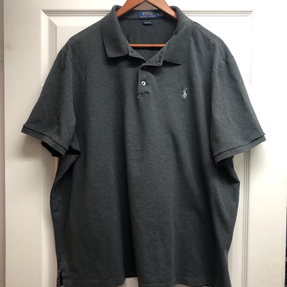 Ralph Lauren XXL Men's Polo in Dark Gray with Embroidered Pony